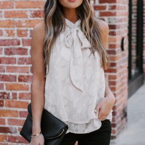 NWT Vici Tie Embroidered Floral Tank